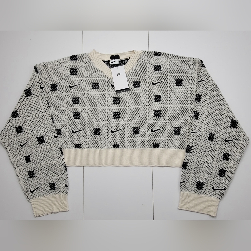 Nike WMNS Osaka Naomi Engineered Knit Sweater Pale Ivory FV7801-110 Sz XL New